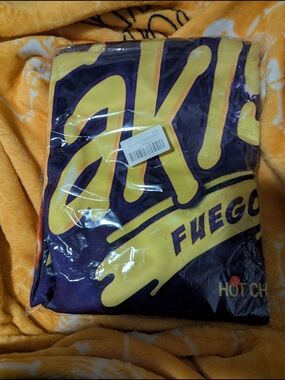 Yellow & Purple Graphic Takis Hoodie 'FUEGO' Design